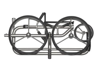 JuCad Titan 3-wielige handwagen + draagtas JTT, titanium