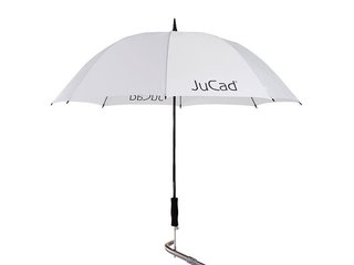 JuCad telescopische golfparaplu 68" met pin, wit