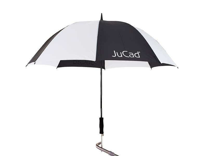 JuCad telescopische golfparaplu 68" met pin, zwart/wit
