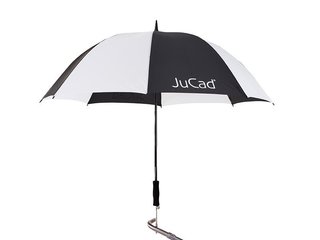 JuCad telescopische golfparaplu 68" met pin, zwart/wit