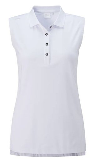 PING Solene Sleeveless dames polo, wit