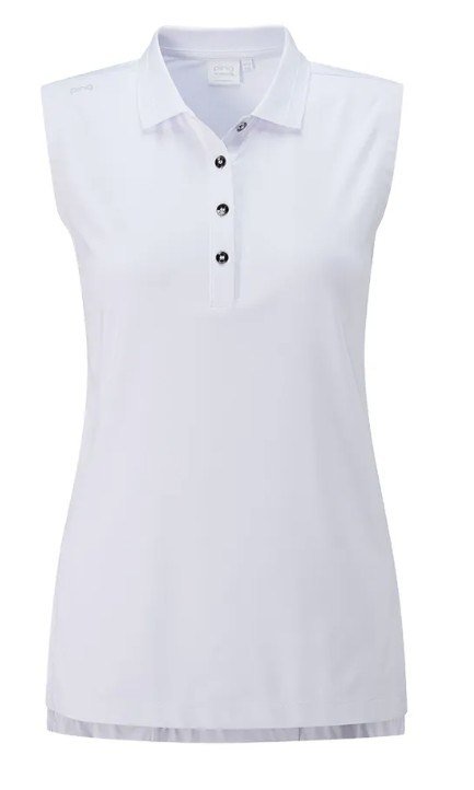 PING Solene Sleeveless dames polo, wit