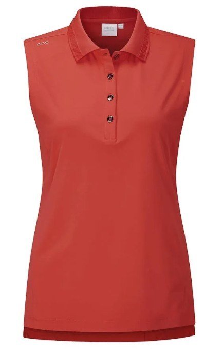PING Solene sleeveless dames polo, rich red