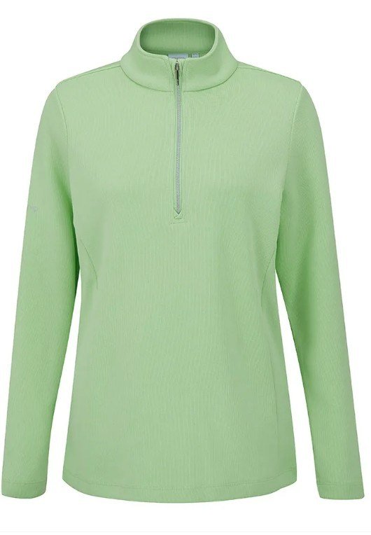 PING Lyla Half Zip Ribbed dames fleece, mint marl