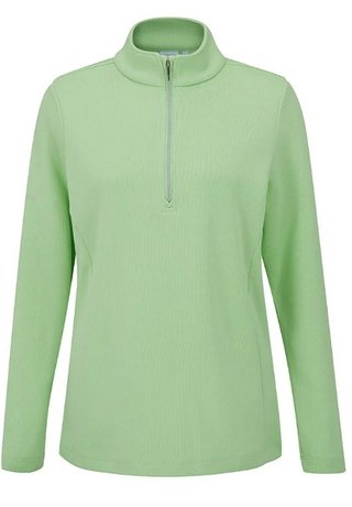 PING Lyla Half Zip Ribbed dames fleece, mint marl