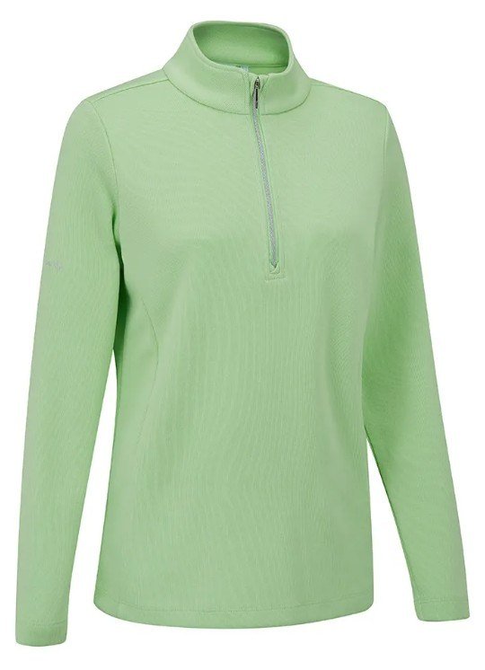PING Lyla Half Zip Ribbed dames fleece, mint marl