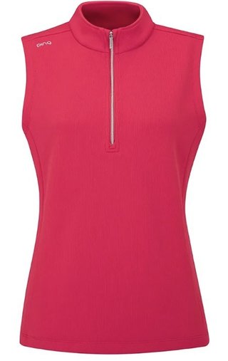 PING Lyla half zip dames vest, rosebud