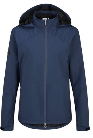 PING Milli Hooded waterdichte damesjas met capuchon, oxford blauw