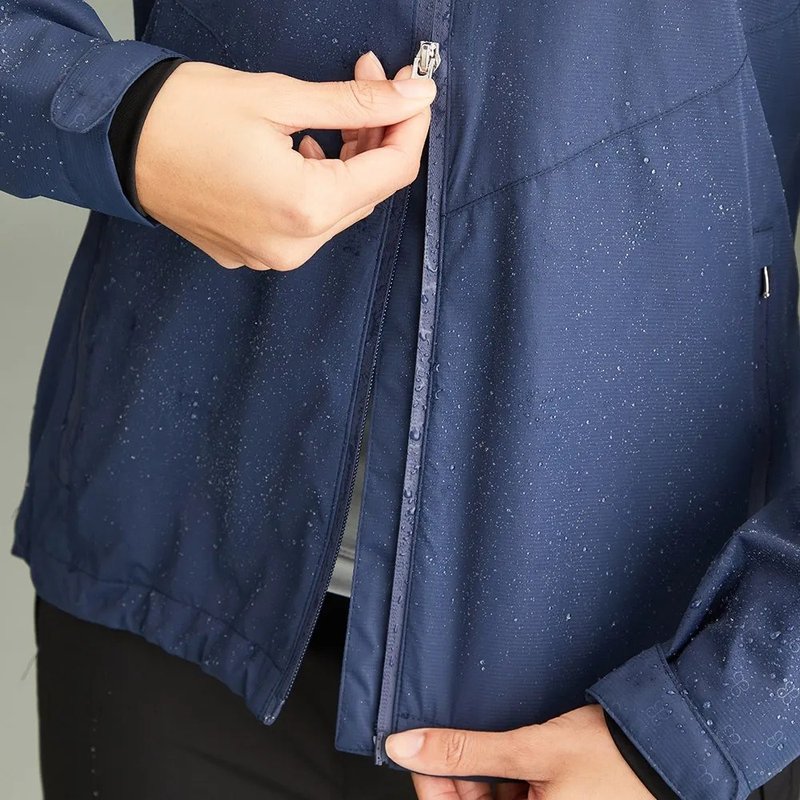 PING Milli Hooded waterdichte damesjas met capuchon, oxford blauw