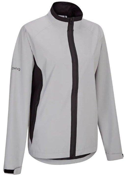 PING Stevie waterdichte damesjack, grijs/zwart