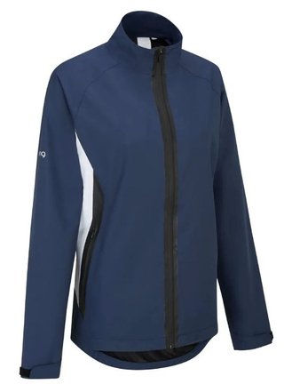 PING Stevie waterdicht damesjack, blauw/wit