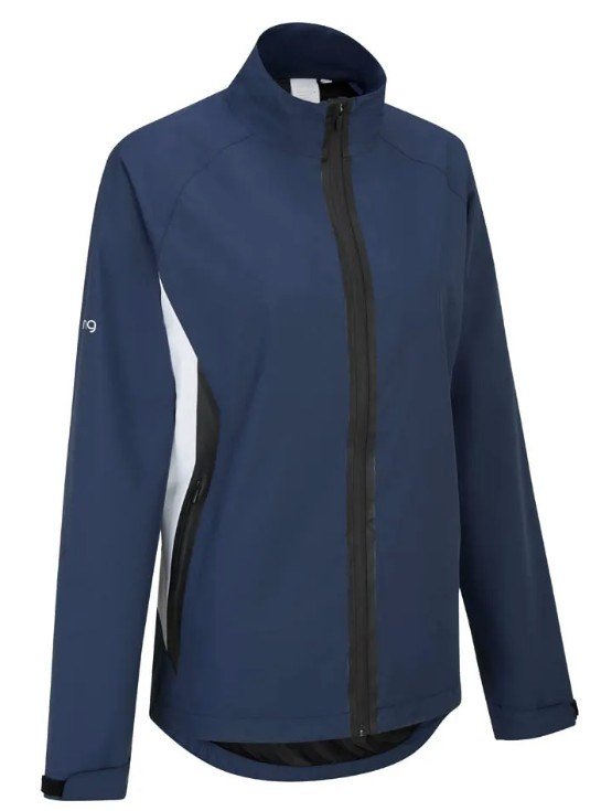 PING Stevie waterdicht damesjack, blauw/wit