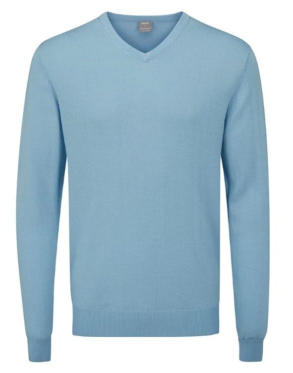 PING Sullivan V-Neck heren trui, hemelsblauw