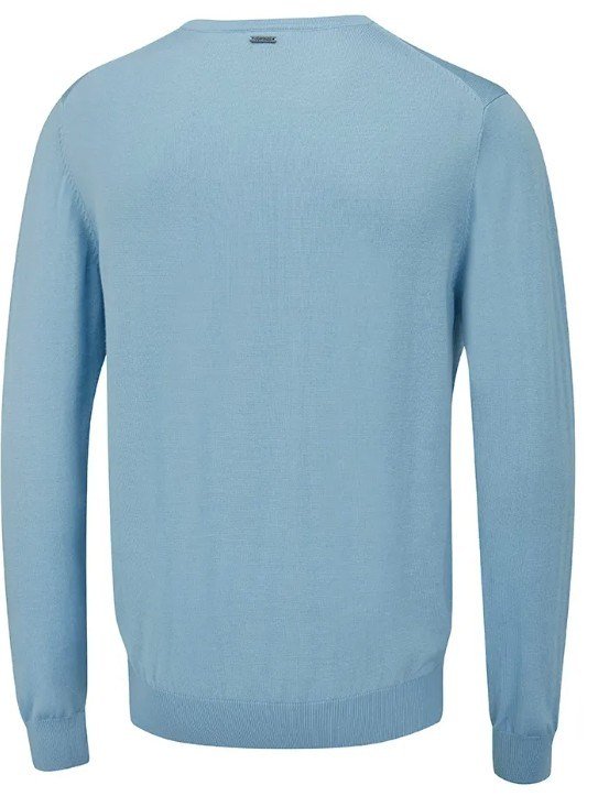 PING Sullivan V-Neck heren trui, hemelsblauw