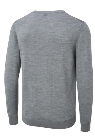 PING Sullivan heren V-hals trui, french grey marl