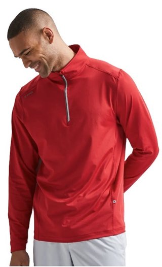 PING Latham Half Zip heren midlayer, rich red