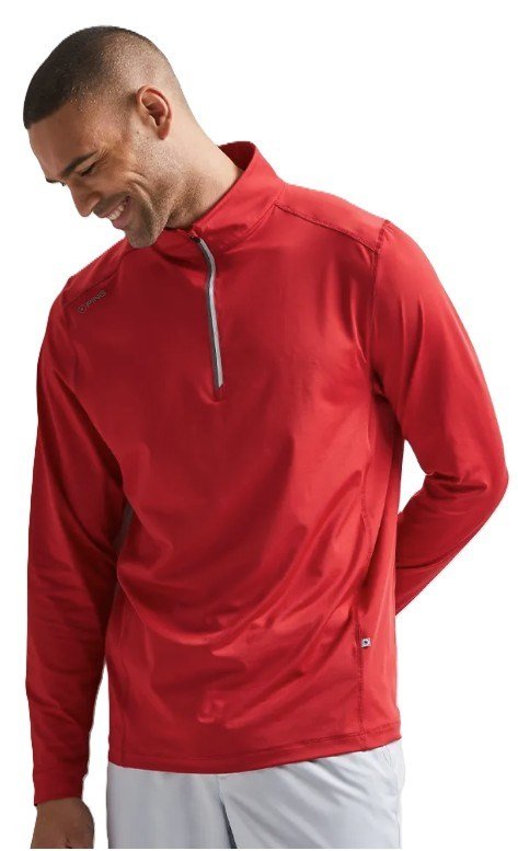 PING Latham Half Zip heren midlayer, rich red