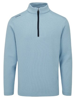 PING Ramsey half zip ribbed fleece heren pullover, sky blue marl