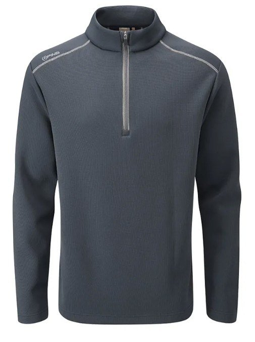 PING Ramsey half zip ribbed fleece heren pullover, navy