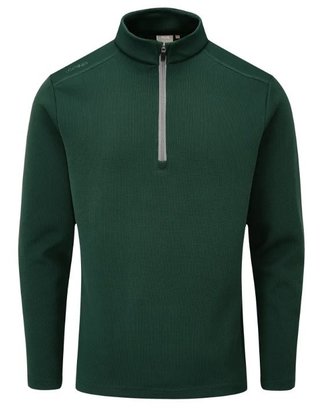 PING Ramsey half zip ribbed fleece heren pullover, pine