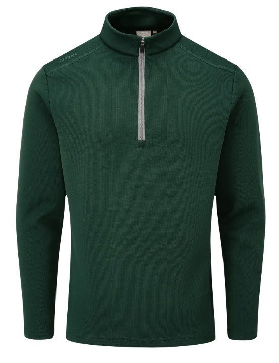 PING Ramsey half zip ribbed fleece heren pullover, pine