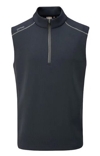 PING Ramsey heren geribbeld fleece vest, navy