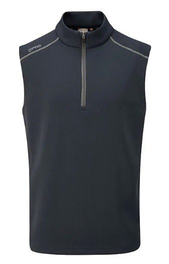 PING Ramsey heren geribbeld fleece vest, navy
