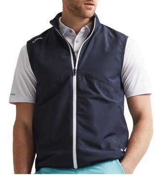PING Ashbourne heren fleece vest, navy/stormcloud
