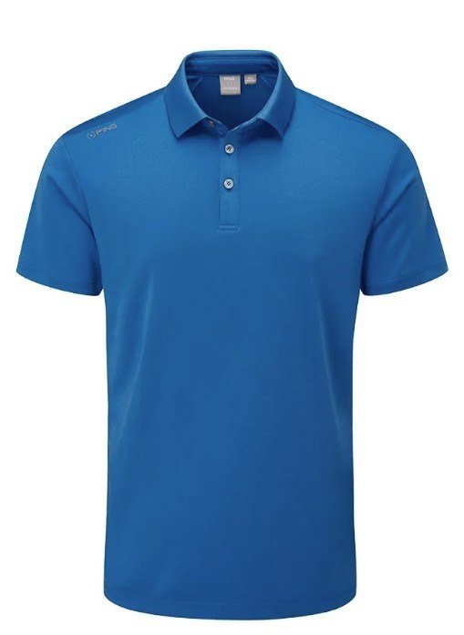 PING Lindum heren polo, snorkel blauw