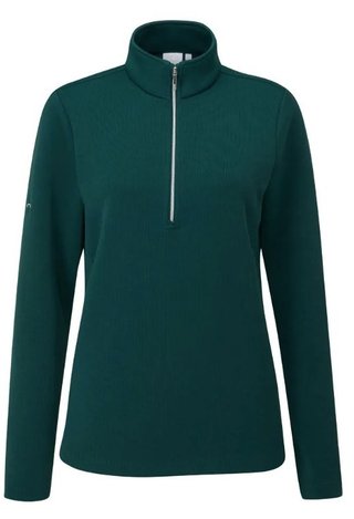PING Lyla Half Zip Ribbed dames fleece, pine