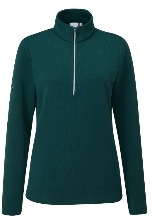 PING Lyla Half Zip Ribbed dames fleece, pine