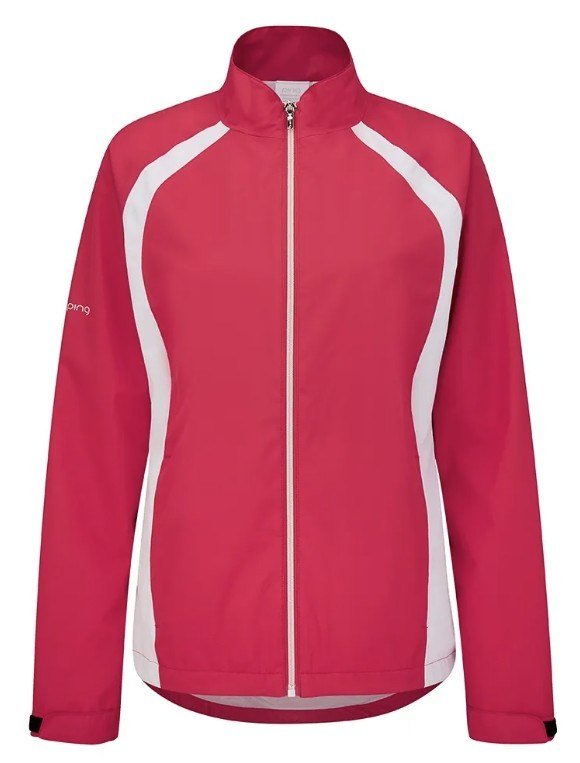 PING Freda dames waterdichte jas, rosebud/wit