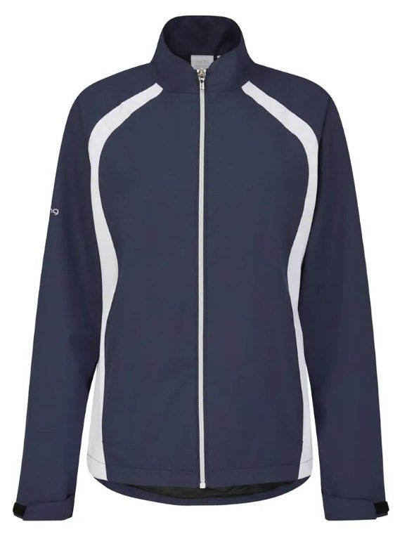 PING Freda dames waterdichte jas, oxford blue/wit