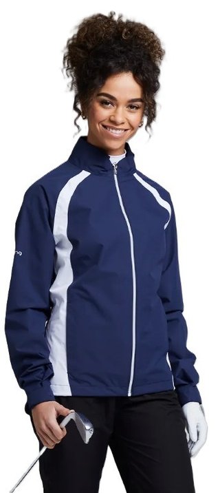 PING Freda dames waterdichte jas, oxford blue/wit