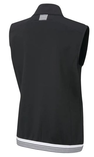 PING Dot Fleece dames vest, zwart/wit