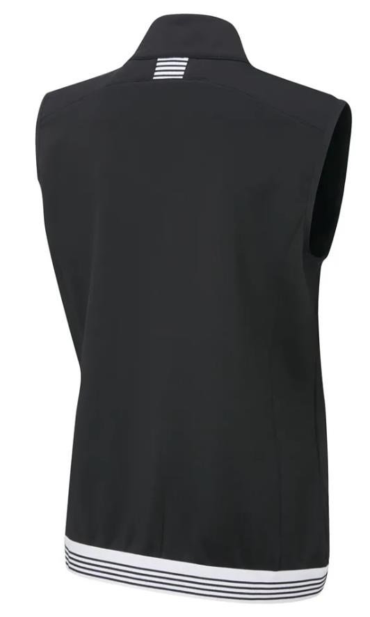 PING Dot Fleece dames vest, zwart/wit