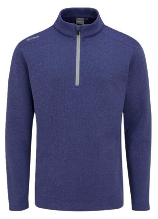 PING Ramsey half zip ribbed fleece heren pullover, twilight marl