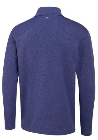 PING Ramsey half zip ribbed fleece heren pullover, twilight marl