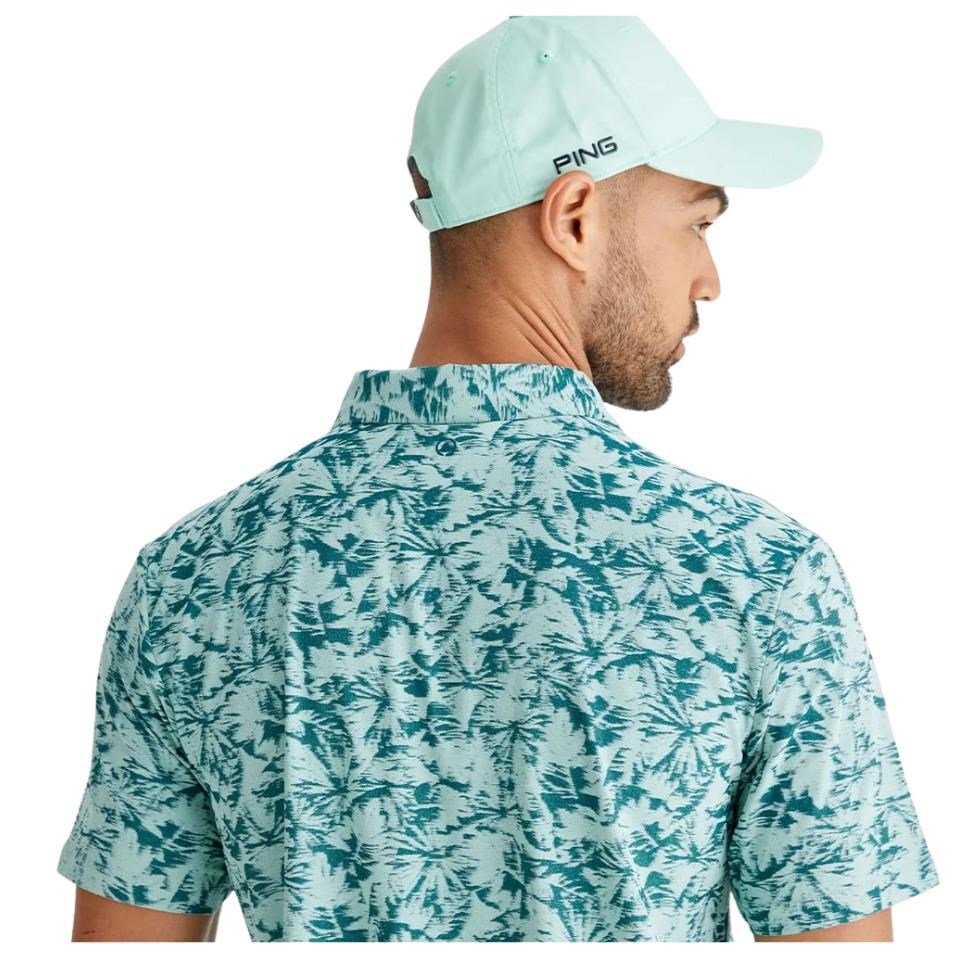 PING Diego heren polo, misty green multi