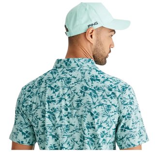 PING Diego heren polo, misty green multi