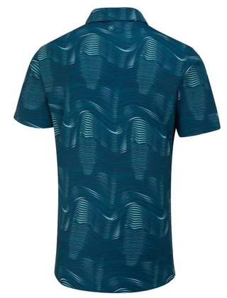 PING Optic Groove heren polo, forest multi