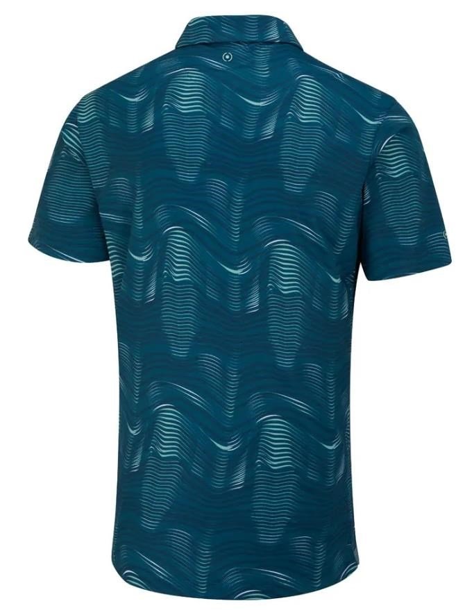PING Optic Groove heren polo, forest multi