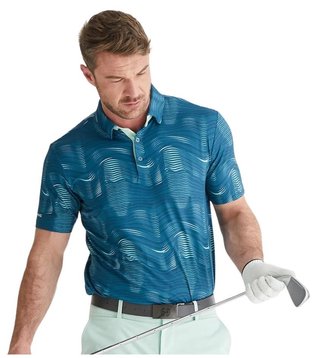 PING Optic Groove heren polo, forest multi
