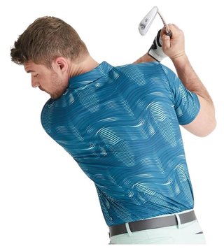 PING Optic Groove heren polo, forest multi