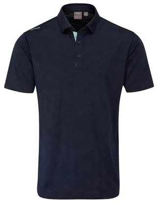 PING Kenan Textured heren polo, navy