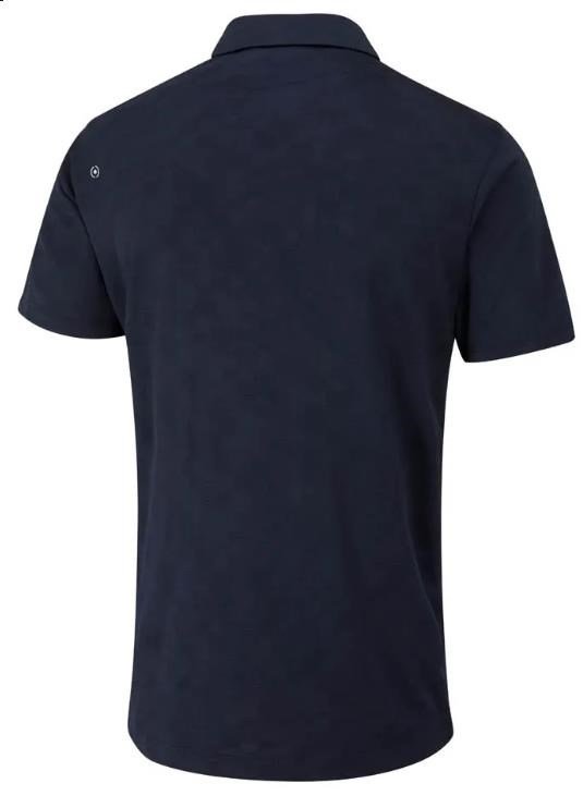 PING Kenan Textured heren polo, navy