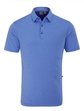 PING Hershel heren polo, cornflower blue multi