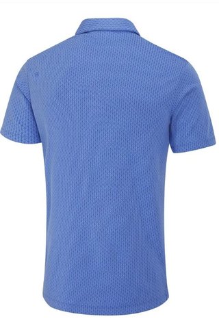 PING Hershel heren polo, cornflower blue multi