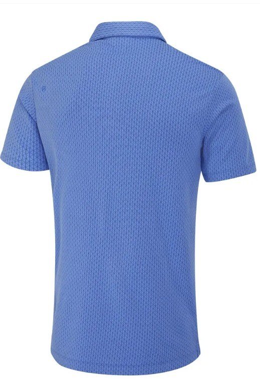 PING Hershel heren polo, cornflower blue multi