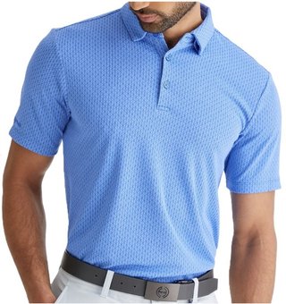 PING Hershel heren polo, cornflower blue multi